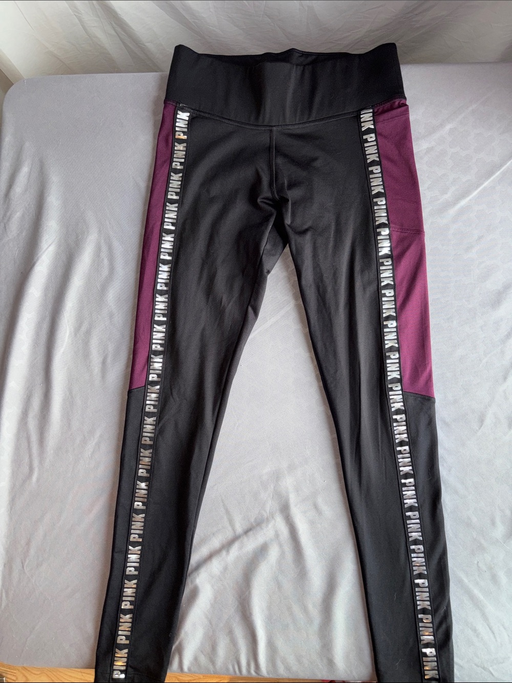 PINK Victoria's Secret Black and Purple Girls' Active Leggings